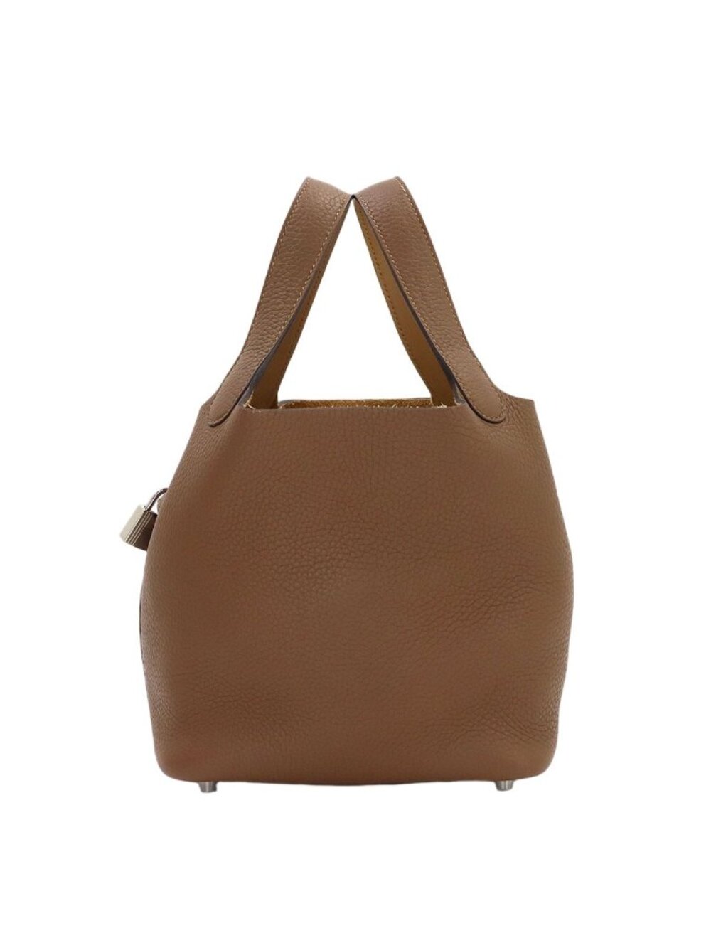 Hermes Picotin Lock Eclat 18 PM Hand Bag Taurillon Clemence Swift Halzan Biscuit